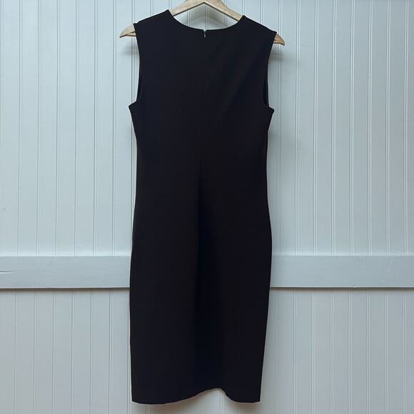 Vince Dress Brown Old Money Mushroomcore Sheath Midi Bodycon Stretch Knit 8 - Picture 3 of 13